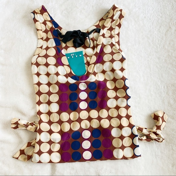 NWT Marni X HM Polka Dots Silk Tank Top​
